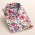 Dioufond Summer Floral Blouse Shirt Women Long Sleeve Tops Cotton Shirts White Navy Blouses Small Flower Blusas Femininas
