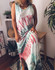 Loose Contrast Short-sleeved Printed V-neck Maxi Dress