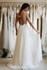 Sweetheart Spaghetti Appliques Wedding Gowns,Backless Beach Wedding Dress W93