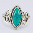Vintage Green Stone Metal Rings Wedding Ring Jewelry