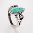 Vintage Green Stone Metal Rings Wedding Ring Jewelry