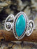 Vintage Green Stone Metal Rings Wedding Ring Jewelry