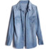 VenusFox Women Denim Shirts with Pockets Causal Denim Blouse