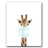 Cute Blue Bubble Gum Animal Zebra Giraffe Koala Kangaroo Canvas Art Abstract Painting Print Poster Picture Wall Home Decoration