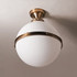 Globe Glass Pendant Lamp Bronze