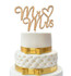 Mr. and Mrs. Wedding Cake Topper | Confetti Gold Cake Topper