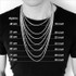 Mens Cross Necklace Silver Stainless Steel Pendant