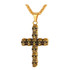 Mens Skull Cross Necklace Gold Silver Stainless Steel