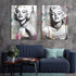 Marilyn Monroe Art Graffiti and Newspaper Style