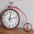 Penny Farthing Bicycle Wall Clock, Red