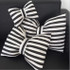 Too Cute Bow Shaped Throw Pillows, Black and White Striped