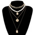 Multilayer Chains Pearl Necklaces