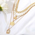 Multilayer Chains Pearl Necklaces