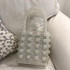 Handbag women pearls bag acrylic crystal beaded box totes party summer vintage luxury brand