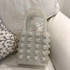 Handbag women pearls bag acrylic crystal beaded box totes party summer vintage luxury brand