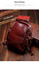Backpack women luxury designer oil wax real leather large shoulders travel