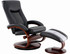 Mac Motion 54-LO3-10-101 Collection Hamar Black Top Grain Leather Oslo Recliner and Ottoman, Merlot