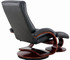 Mac Motion 54-LO3-10-101 Collection Hamar Black Top Grain Leather Oslo Recliner and Ottoman, Merlot