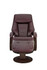 Comfort Chair Oslo Collection by Mac Motion Mandal Recliner and Ottoman Top Grain Leather, Merlot/Alpine