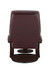 Comfort Chair Oslo Collection by Mac Motion Mandal Recliner and Ottoman Top Grain Leather, Merlot/Alpine