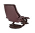 Comfort Chair Oslo Collection by Mac Motion Mandal Recliner and Ottoman Top Grain Leather, Merlot/Alpine