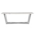 SEI Furniture Wrexham Faux Marble Coffee Table, Soft Ivory/Gray/Brushed Nickel