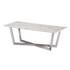 SEI Furniture Wrexham Faux Marble Coffee Table, Soft Ivory/Gray/Brushed Nickel