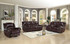Homelegance Center Hill 83" Double Glider Reclining Loveseat With Console, Dark Brown Leather Gel Match