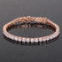 17.6 Ct Rosegold Tennis Bracelet with Shimmering Round CZ