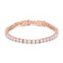 17.6 Ct Rosegold Tennis Bracelet with Shimmering Round CZ