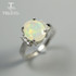 TBJ,2.2ct real Ethiopia Opal Ring oval 9*11mm facet cut natural gemstone fine jewelry 925 sterling silver for women best gift