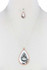 Metal Teardrop Shape Pendant Necklace