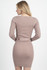 Foiled Ruched Tube Midi Dress