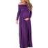 Maternity Off Shoulder Long Sleeve Full Length Dress