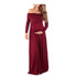 Maternity Off Shoulder Long Sleeve Full Length Dress
