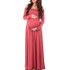 Maternity Off Shoulder Long Sleeve Full Length Dress