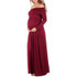 Maternity Off Shoulder Long Sleeve Full Length Dress
