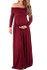 Maternity Off Shoulder Long Sleeve Full Length Dress