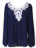 V Neck Loose Fitting Lace Blouses