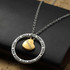 Retro Silver Charm Love Dream Hope Trust Circle Charm Pendant Necklace for Grandma