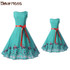 Mother Daughter Dresses Mommy And Me Clothes Vintage Family Look Mom Daughter  Sleeveless 2019 Summer Family Matching Outfits