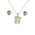Tooth Pendant Necklace And Tooth Earrings Jewelry Set For Dentist Gift