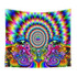 Multicolored Fabric Psychedelic Tapestry Bedroom Living Room Wall Hanging Decoration Blanket