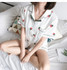 Cotton Pajama with Lovely Strawberry Printing Short Sleeve and Shorts