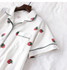 Cotton Pajama with Lovely Strawberry Printing Short Sleeve and Shorts