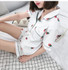 Cotton Pajama with Lovely Strawberry Printing Short Sleeve and Shorts