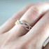 Twist Rope Engagement Hemp Cubic Wedding Ring For Women Rose Gold
