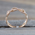 Twist Rope Engagement Hemp Cubic Wedding Ring For Women Rose Gold