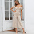 Plaid off-shoulder jumpsuits