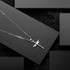 Sterling Silver Crystal Cross Pendant with Angel Wings Necklace